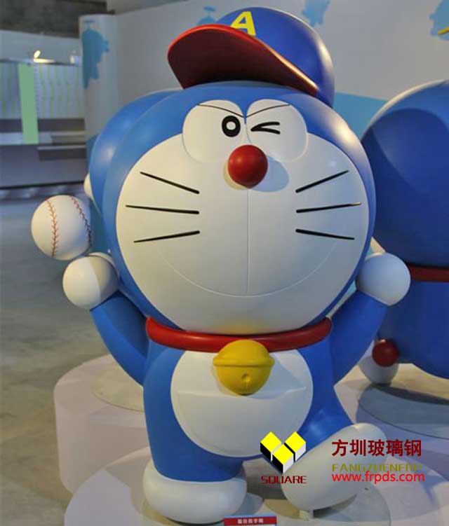 可愛機(jī)器貓玻璃鋼卡通雕塑