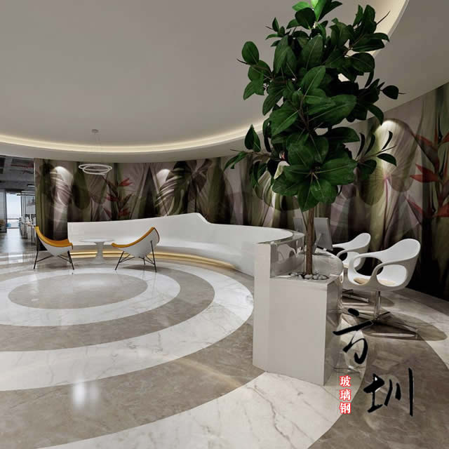 公司玻璃鋼接待前臺(tái)