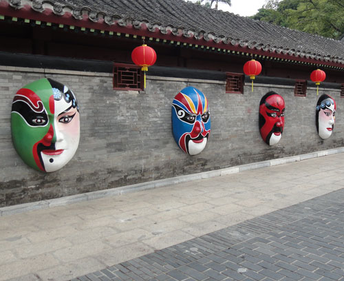 民俗裝飾玻璃鋼面具浮雕