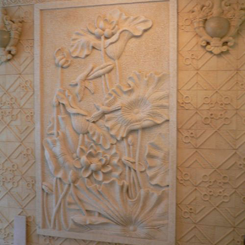 仿砂巖玻璃鋼浮雕背景墻